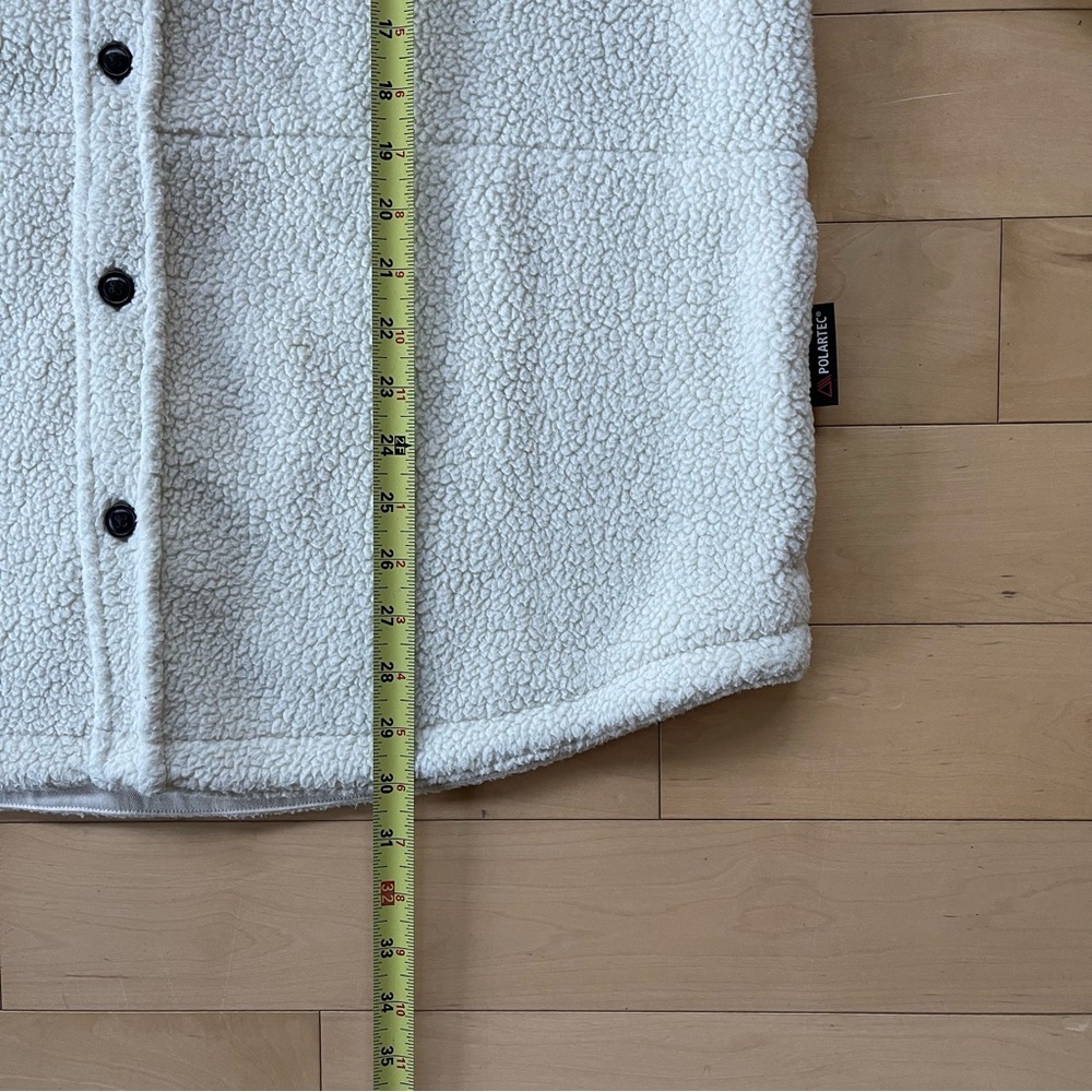 Todd Snyder Polartec Sherpa Overshirt in Ivory - Picture 6 of 7